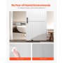 VEVOR Porta Scorrevole Pannello MDF 1067 x 2134 mm Kit di Ferramenta Bianco