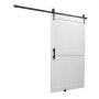 VEVOR Porta Scorrevole 1219 x 2134 mm Pannello in MDF, Kit per Porta Scorrevole con Ferramenta Guida Telaio a H, Porta da Casa Divisorio Spazio per Soggiorno Bagno Camera da Letto, Bianco