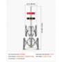 VEVOR Allineatore Interno per Flange di Tubi 101,6-203,2 mm per Saldatura, Morsetto di Centraggio con 2 Set di Morsetti, Utensile in Acciaio ad Alta Resistenza per Saldatura e Tubazioni Industriali