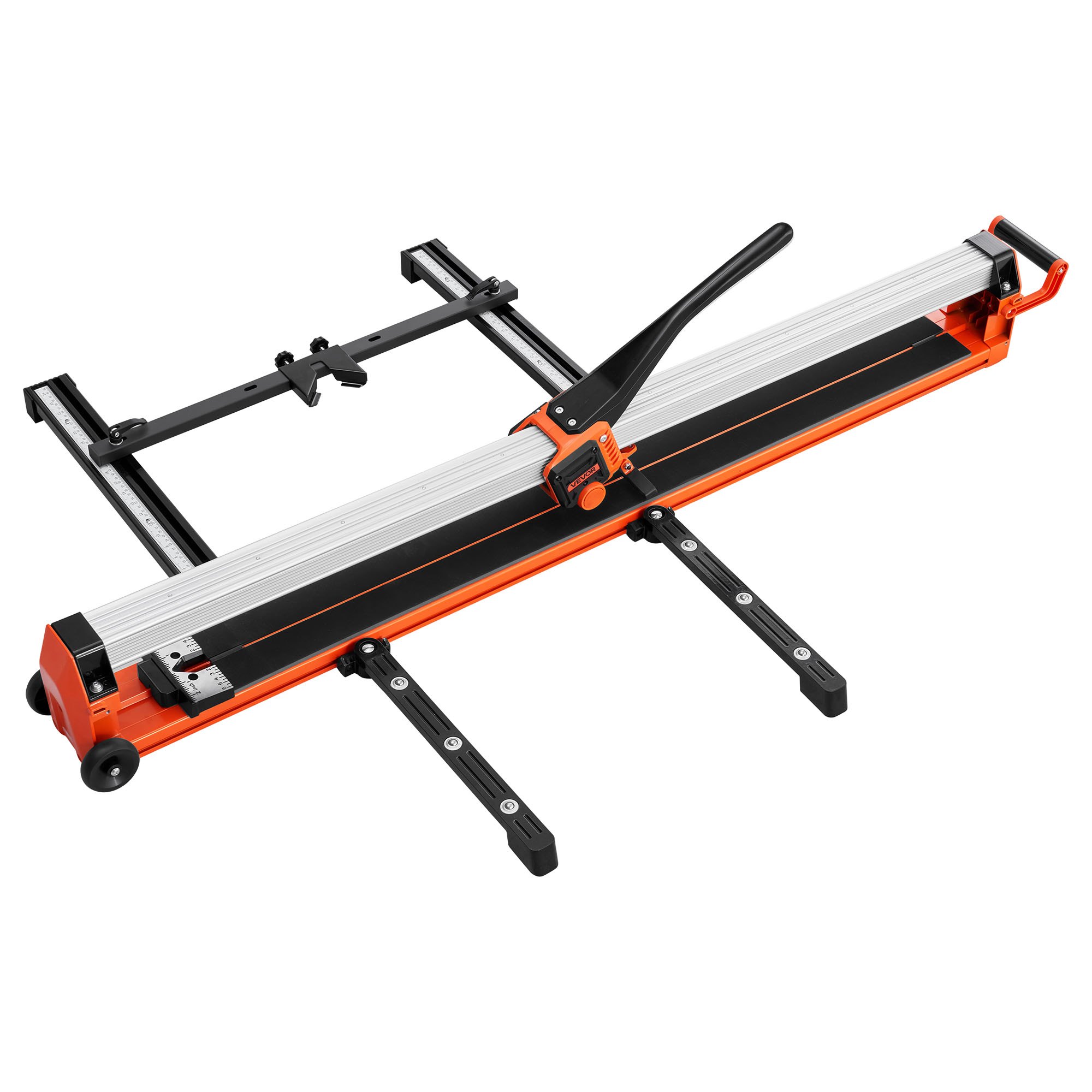 VEVOR 1200 mm Manual Tile Cutter, Upgraded Rail and Sliding Head, Precision Alignment Guide, Tungsten Carbide Cutting Wheel, Support Legs with Swivel Wheels, for DIY Pros, Ceramic, Floor & Wall Tiles