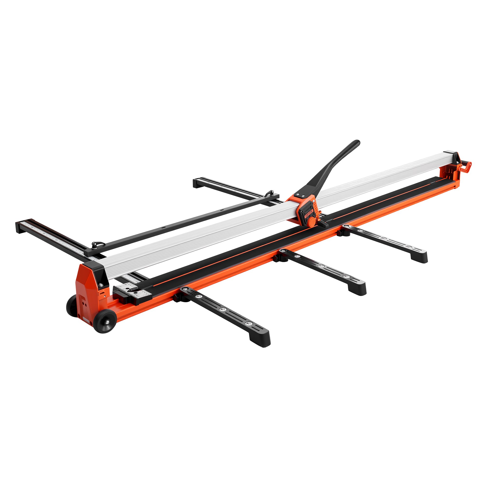 VEVOR 1800 mm Manual Tile Cutter, Upgraded Rail and Sliding Head, Precision Alignment Guide, Tungsten Carbide Cutting Wheel, Support Legs with Swivel Wheels, for DIY Pros, Ceramic, Floor & Wall Tiles