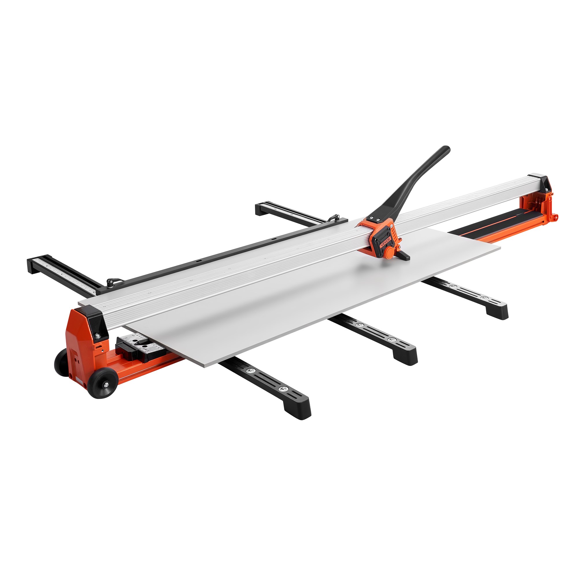 VEVOR Tagliapiastrelle Manuale 1600mm per Laboratori Fai Da Te, Guida Allineamento Potenziata Testa Scorrevole, Disco in Carburo Tungsteno Gambe con Ruote, per Piastrelle in Ceramica Pavimenti e Muri