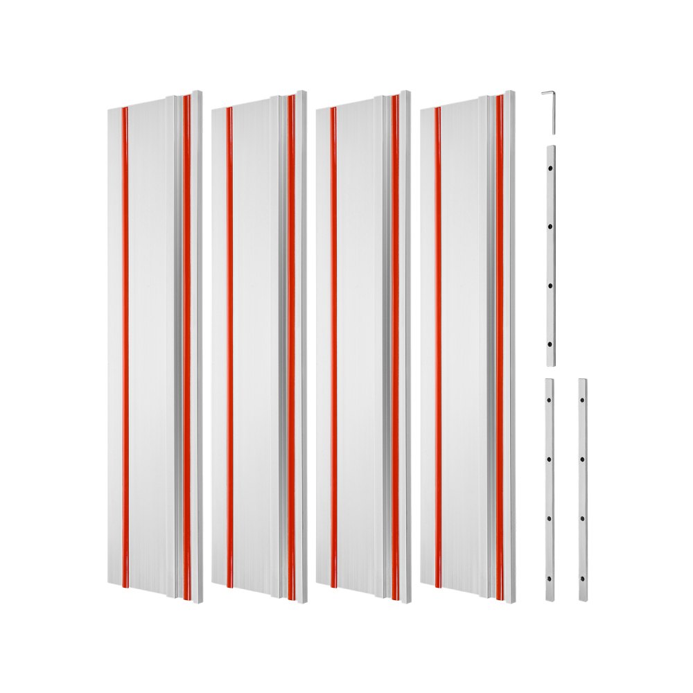 VEVOR Guida per Troncatrice a Binario, Gamma di Taglio 279,4 cm Guida per Troncatrice Circolare in Alluminio Estruso 69,85 cm e 3 Connettori, per Troncatrice a Binario Makita, Festool e WEN