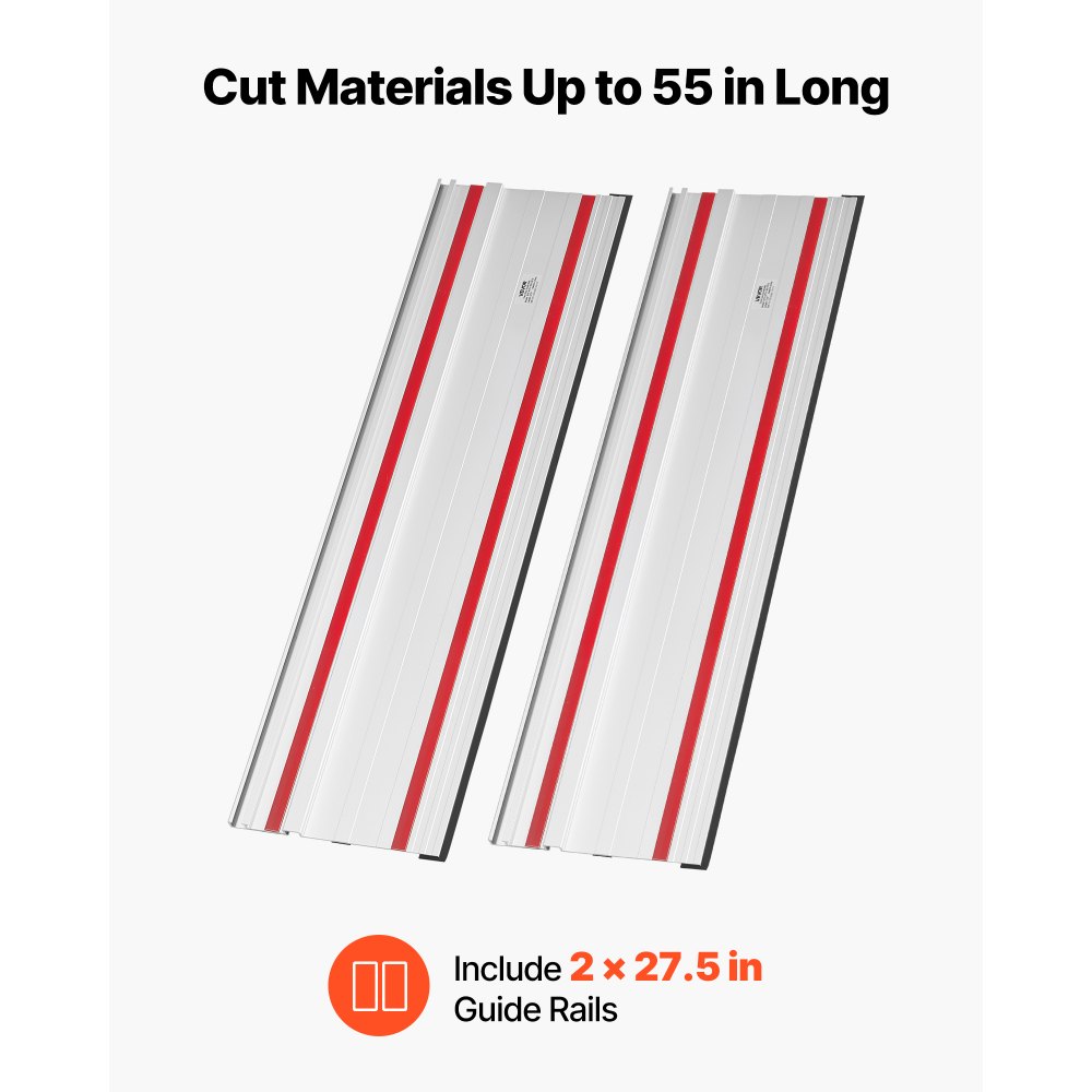 VEVOR Binario di Guida per Seghe Circolari Guida per Troncatrice Circolare Materiale in Alluminio Lunghezza Guida 698,5 mm Kit di Guide 2 pz Connettore 1 pz Lavorazione del Legno da Falegnameria