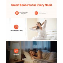 VEVOR Apri Tenda Automatico Controllo APP Telecomando Apri Tenda Elettrico, Compatibile con Alexa e Google Home, con Modalità Silenziosa Timer, per Guida di Tende Romane