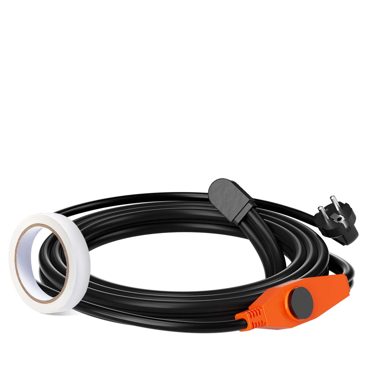 VEVOR Cavo Riscaldante per Tubi Lunghezza da 2m 23 W/m per Tubi con Termostato Integrato, Cavo Riscaldante per Tubi dell'Acqua Protezione Tubi in PVC, Tubi in Metallo e Plastica dal Congelamento