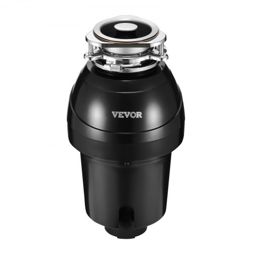 VEVOR Tritarifiuti per Lavello da Cucina, 0,559 kW, Sistema di Smaltimento Rifiuti Alimentari in Acciaio Inox, Montaggio 3 Bulloni, 3600 giri/min, con Cavo di Alimentazione, Paraspruzzi per la Casa