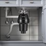 VEVOR Tritarifiuti per Lavello da Cucina, 0,37 kW, Sistema di Smaltimento Rifiuti Alimentari in Acciaio Inox, Montaggio 3 Bulloni, 3820 giri/min, con Cavo di Alimentazione, Paraspruzzi per la Casa