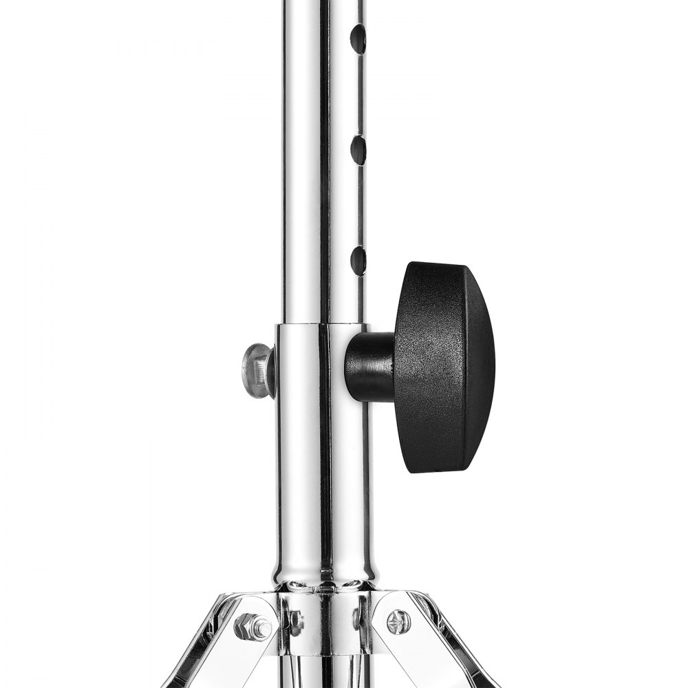 VEVOR Sgabello per Batteria, Sgabello Regolabile Sedile Imbottito Piedini Antiscivolo Bacchette 5A, Sedia per Batteria Girevole a 360° Batteristi in Altezza 490-585 mm Portata Massima Peso 150 kg