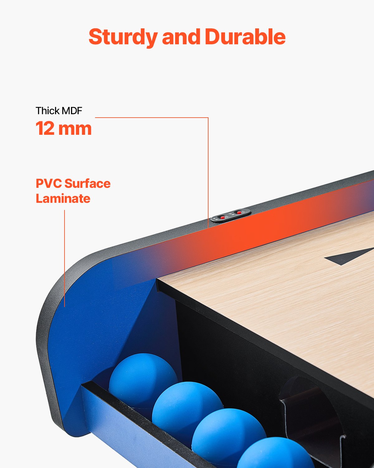 VEVOR Roll e Score Classico Tavolo da Gioco Arcade 2438 mm, Macchina Arcade con Segnapunti Elettronico, Suono, Ritorno Automatico della Palla 4 Palline Incluse, Sala Giochi Ricreativa