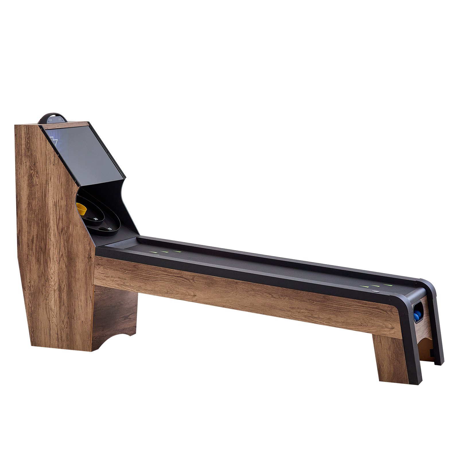 VEVOR Roll e Score Classico Tavolo da Gioco Arcade 2743 mm, per Macchina con Segnapunti Elettronico a LED, Suono, Ritorno Automatico della Palla 4 Palline Incluse, Sala Giochi Ricreativa