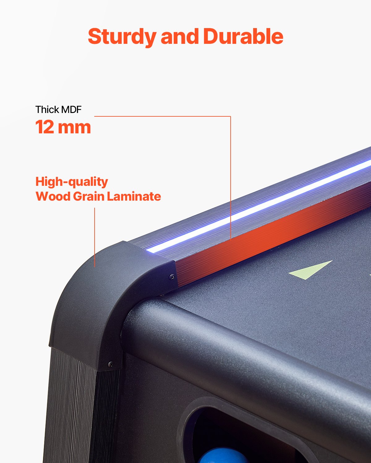 VEVOR Roll e Score Classico Tavolo da Gioco Arcade 2743 mm, per Macchina con Segnapunti Elettronico a LED, Suono, Ritorno Automatico della Palla, Sala Giochi Ricreativa 4 Palline Incluse