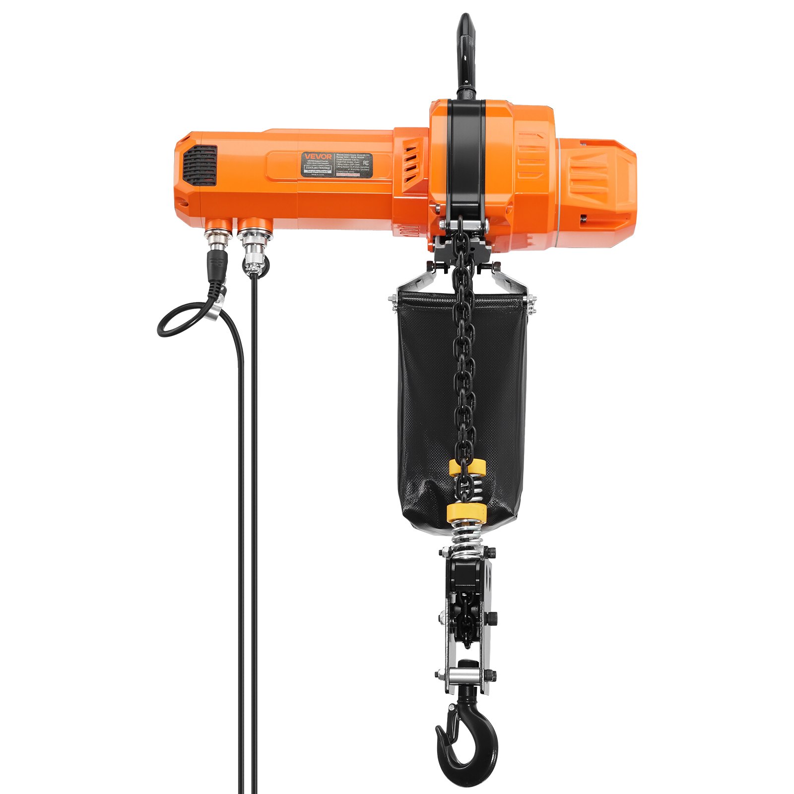 VEVOR 1000 kg Electric Chain Hoist, 3 m Lifting Height, 230V Single Phase Overhead Crane with 100 m Wireless & 2.4 m Wired Remote Control, Power Electric Hoist for Factories, Warehouses, Garages