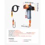 VEVOR Paranco Elettrico a Catena Fisso da 2721 kg, Paranco a Catena Doppia G100, Altezza di Sollevamento 9,1 m, con Telecomando Wireless da 100 m e Telecomando Cablato da 8,2 m, Trifase per Fabbriche