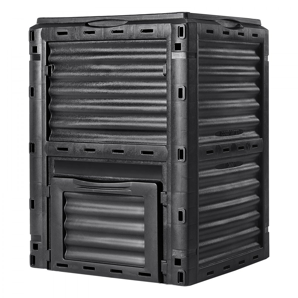 VEVOR Compostiere da Giardino 300 L ca. Contenitore per Compost da Esterni, Bidone per Compost Materiale Senza BPA Compostiere per la Raccolta delle Foglie Compostaggio Creazione di Terreno Fertile