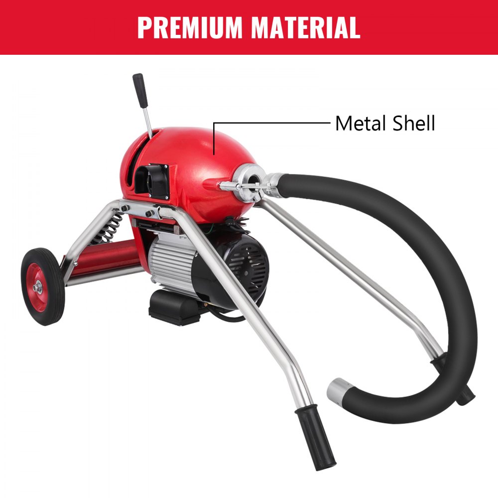 1100w Electric Drain Auger Pipe Cleaning Machine