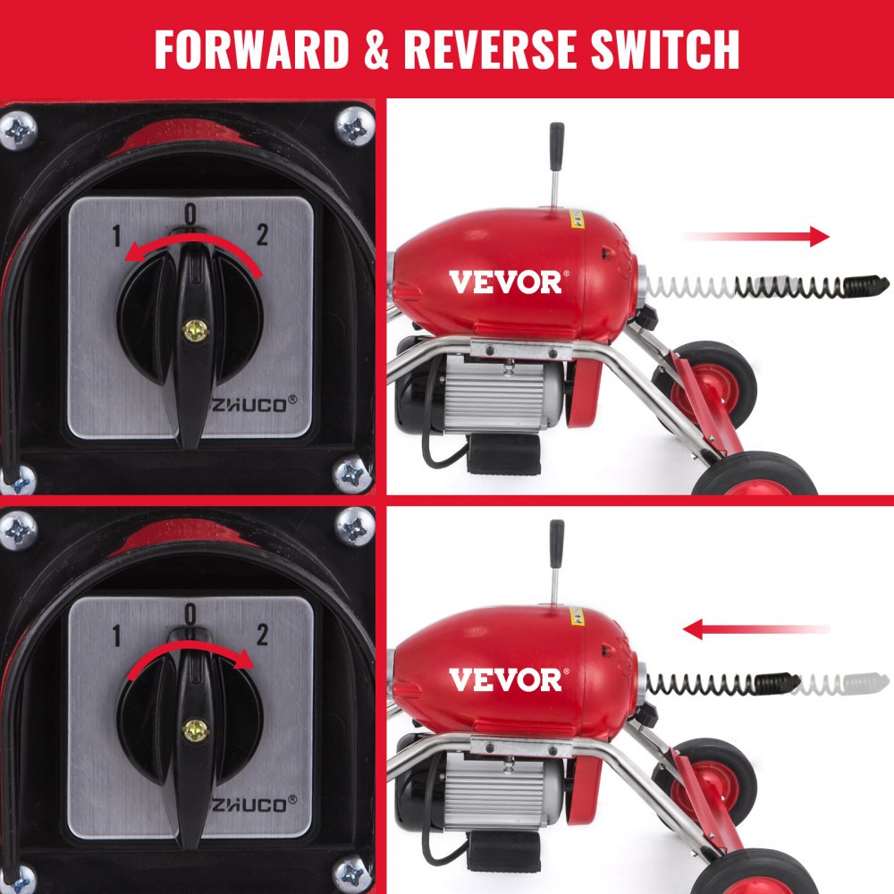 1100w Electric Drain Auger Pipe Cleaning Machine