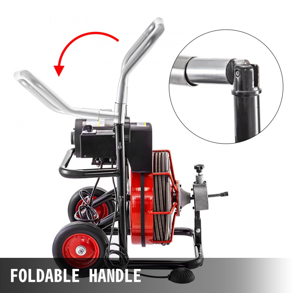 Molla Sturatubi Macchina Pulizia Tubi Sturalavandini Pulitore Tubo Scarico 550w