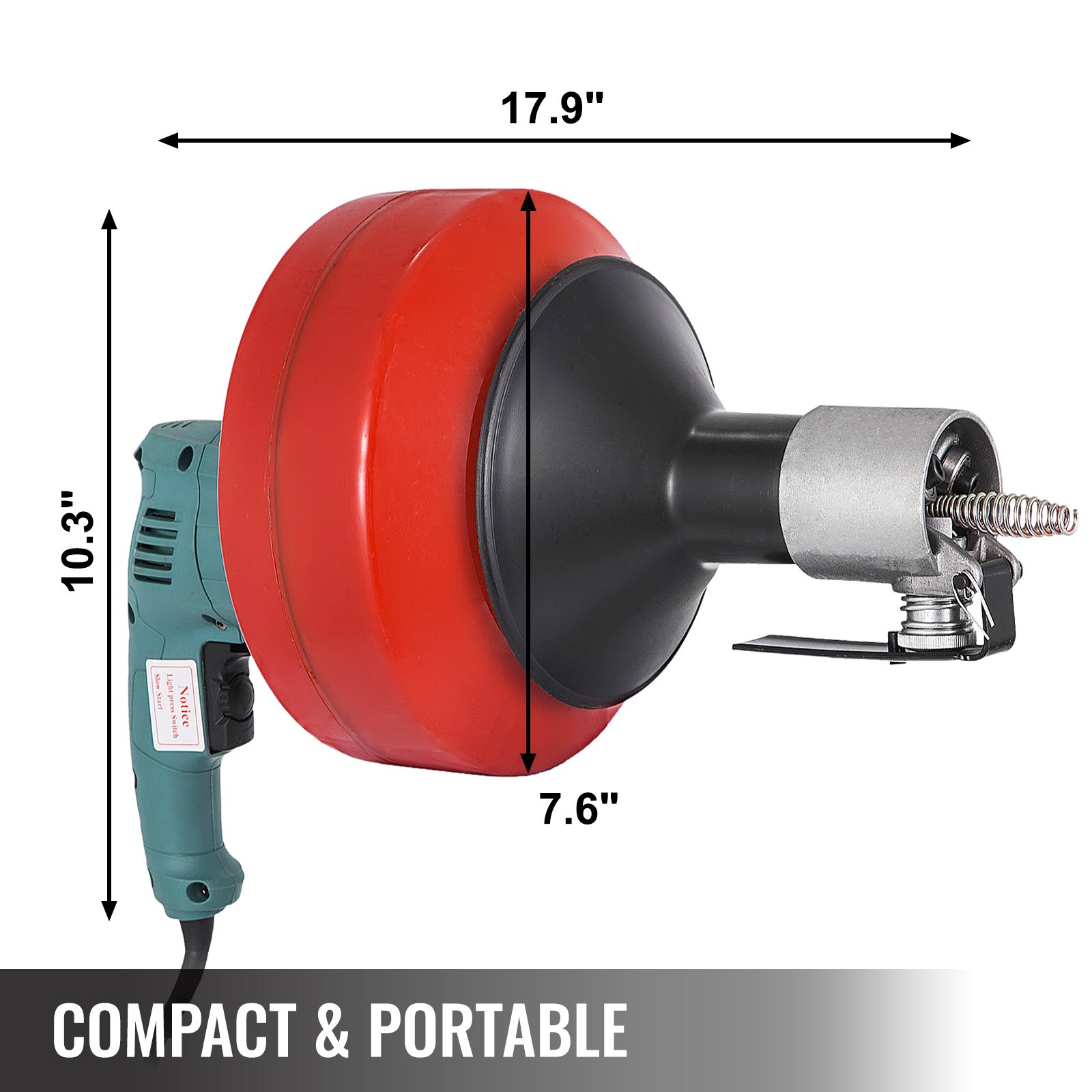 Molla Sturatubi/sturalavandini Da Tubazioni 8m X 8mm Spirale Metallico 700w