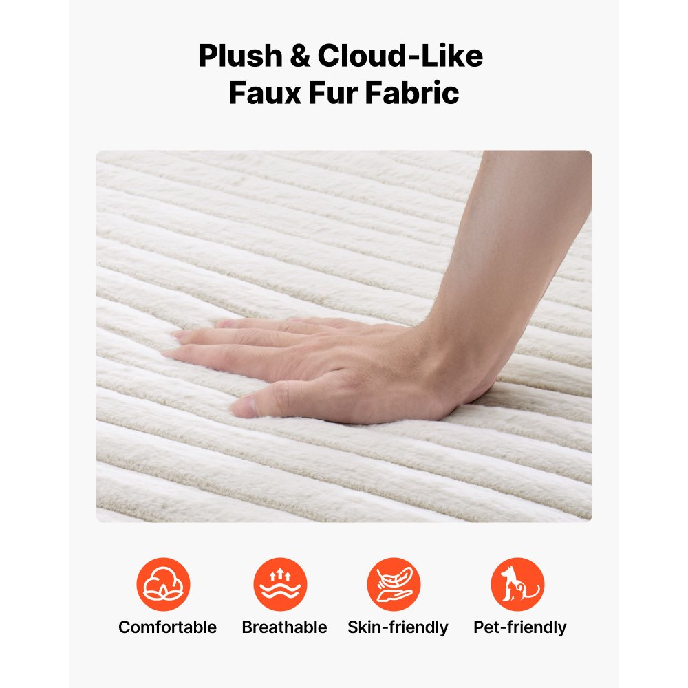 VEVOR Chaise Lounge Chair, 1380 mm Boneless Chaise Lounge Indoor, Modern Upholstered Oversized Reading Chair with Throw Pillows & Armrests, Sofa Couch Deep Seat Sleeper for Living Room, Bedroom, Beige