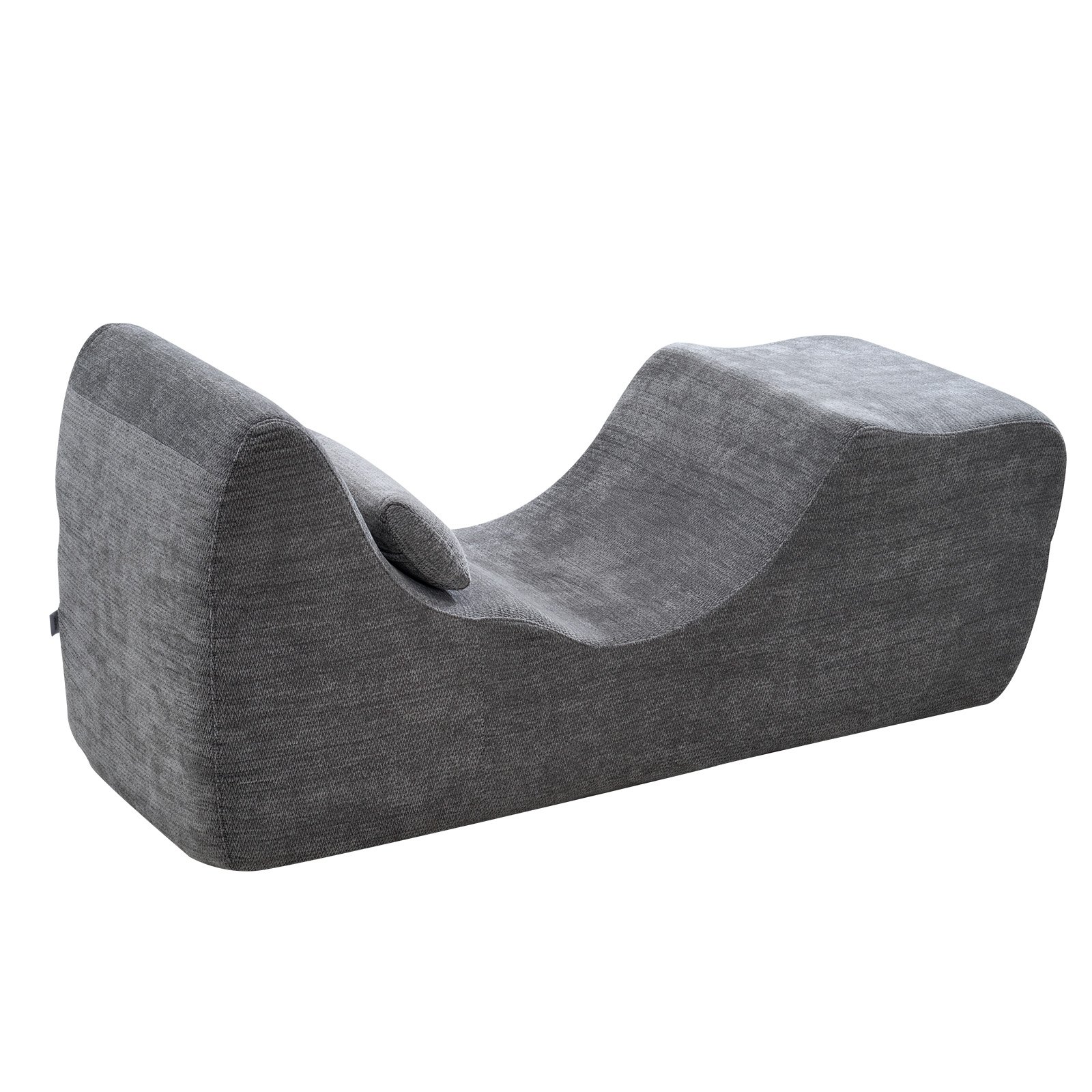 VEVOR Sedia da Yoga Chaise Longue, Sedia Ergonomica Chaise Longue, da Interno in Schiuma Curva Senza Ossa per Massaggi, Stretching, Rilassamento, Esercizio, Utilizzabile in Soggiorno, Grigio