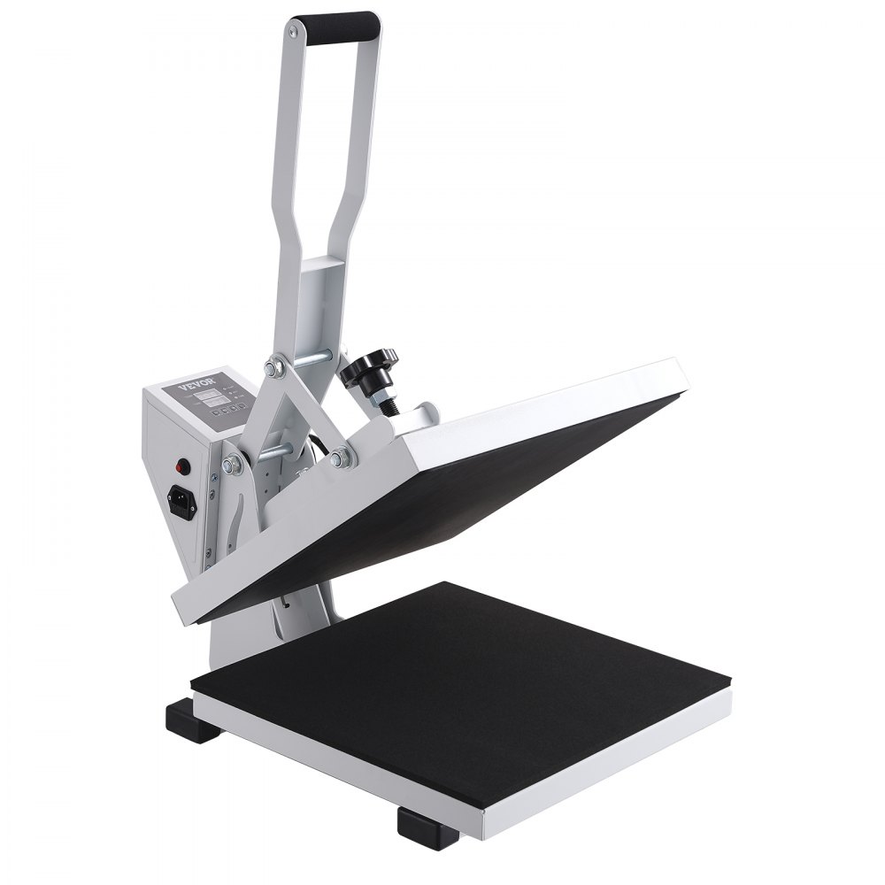 VEVOR Pressa di Calore 380 x 380 mm Pressa di Calore ad Alta Pressione per Magliette, Riscaldamento Rapido, Stampante Digitale a Sublimazione Industriale per Vinile a Trasferimento di Calore, Bianco