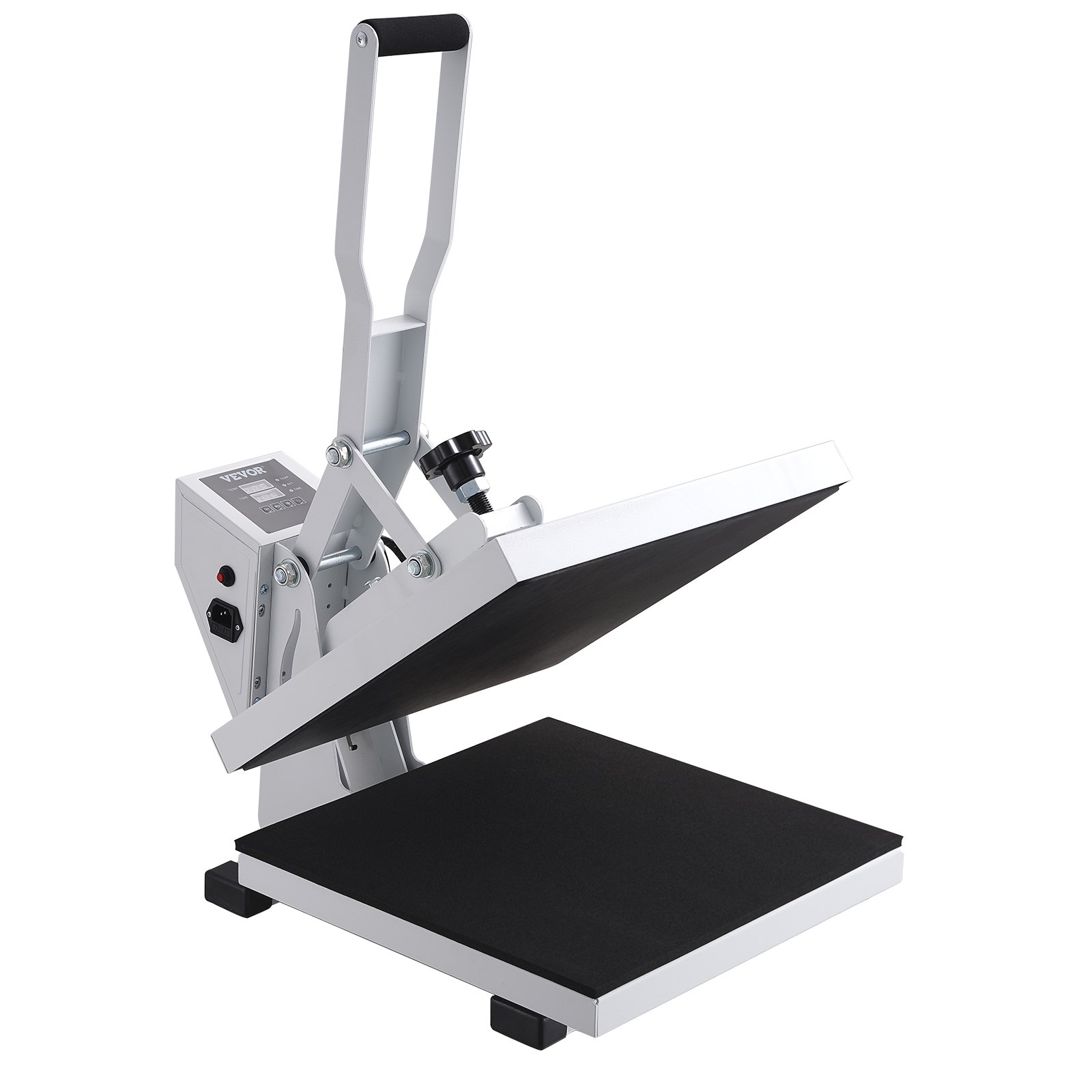 VEVOR Pressa di Calore 380 x 380 mm Pressa di Calore ad Alta Pressione per Magliette, Riscaldamento Rapido, Stampante Digitale a Sublimazione Industriale per Vinile a Trasferimento di Calore, Bianco