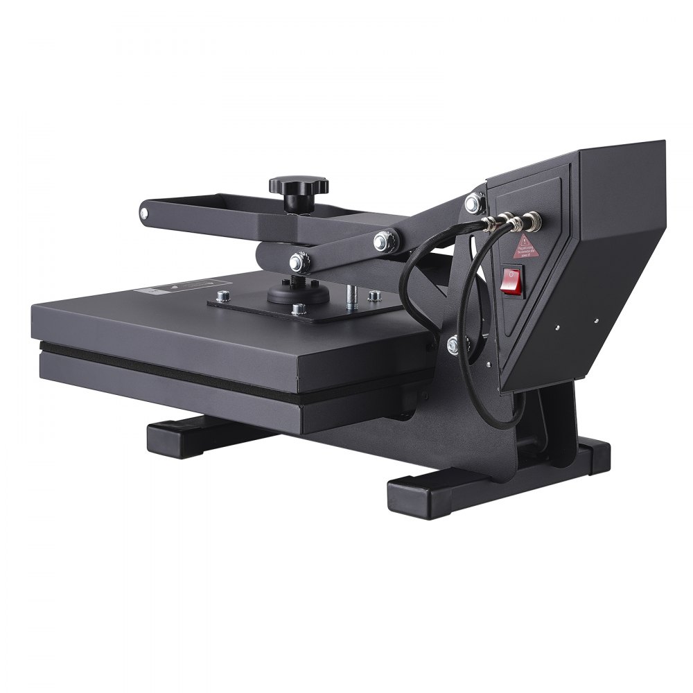 VEVOR Pressa a Caldo 38 x 38 cm per Trasferimento Termico per Magliette, per Vinile, Riscaldamento Rapido e Uniforme, Alta Pressione per Stampante a Sublimazione Digitale Qualità Industriale, Nera