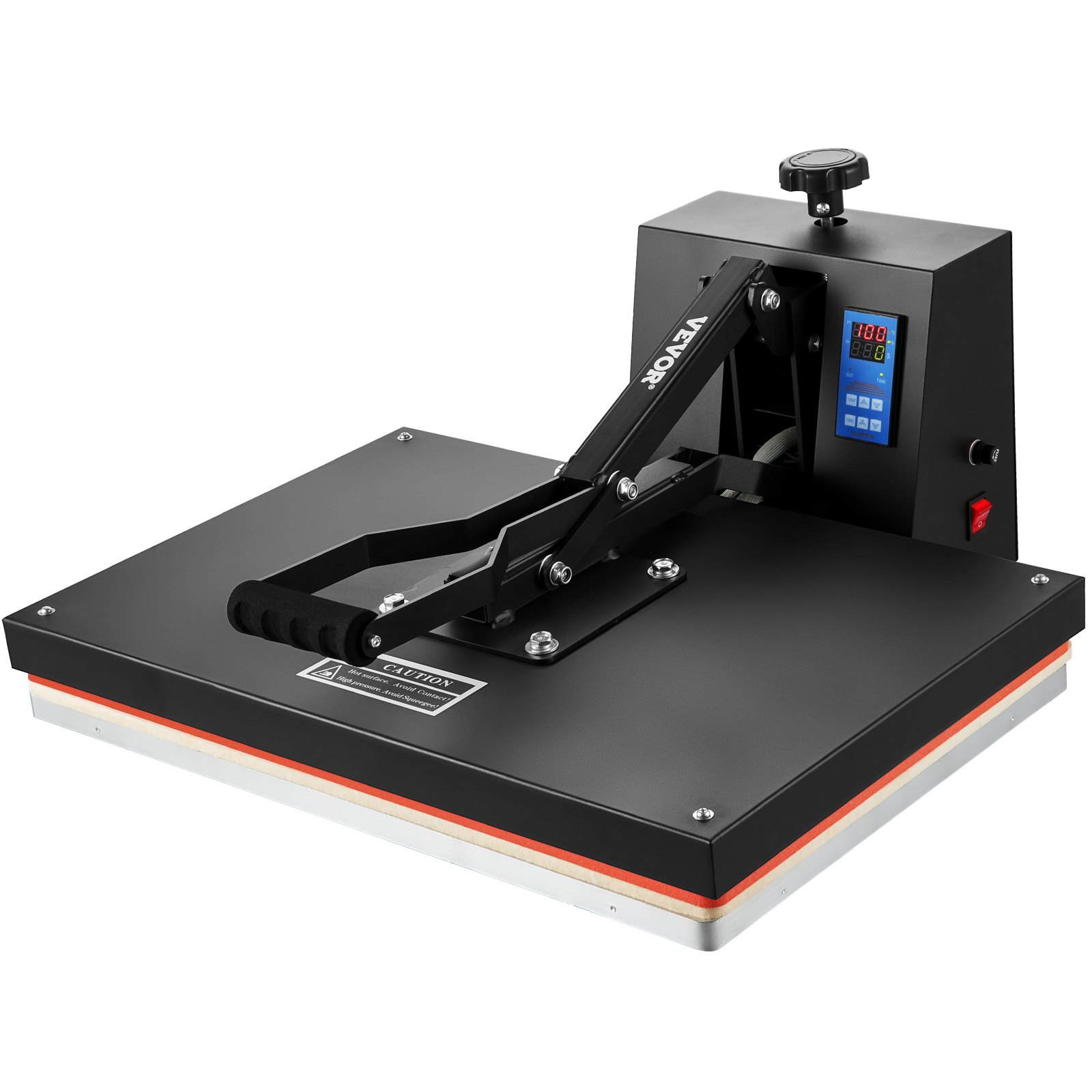 VEVOR Pressa di Calore, Pressa di Calore Potenza, Riscaldamento Pressa di Calore per Magliette, Stampante Digitale Sublimazione Industriale per Vinile Trasferimento Termico, Nero,400 x 600 mm, 1700W