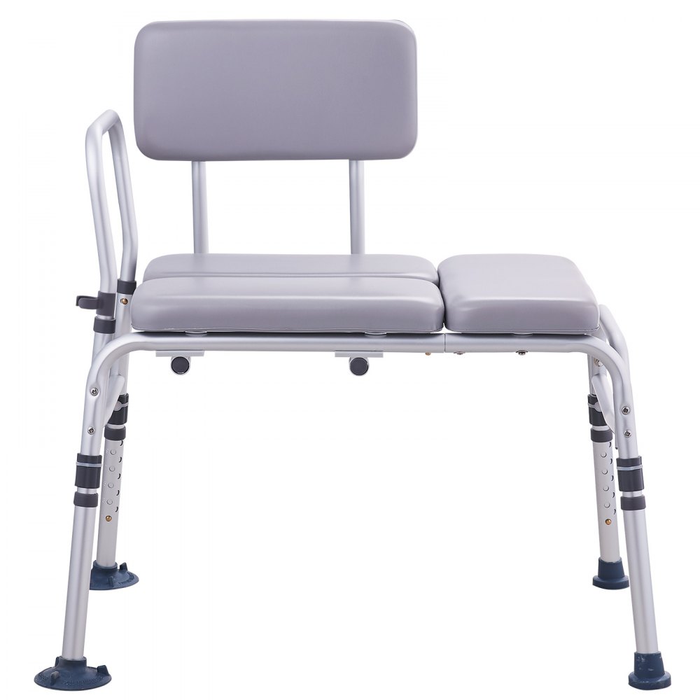VEVOR Panca da Trasferimento per Vasca 845 x 610 x 920 mm Sedili da Doccia per Adulti 226,8 kg per Anziani, Disabili con Sedile Imbottito, Sedili Bagno Antiscivolo con Braccioli, Schienale Reversibile