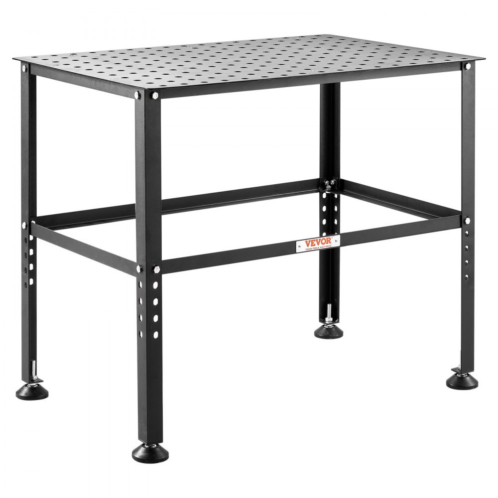 VEVOR Tavolo da Saldatura 914,4 x 609,4 mm Banco da Lavoro per Saldatura, Capacità 362,87 kg Tavolo da Lavoro per Saldatura per Impieghi Gravosi con Fori di Fissaggio da 16 mm e Piedini Antiscivolo