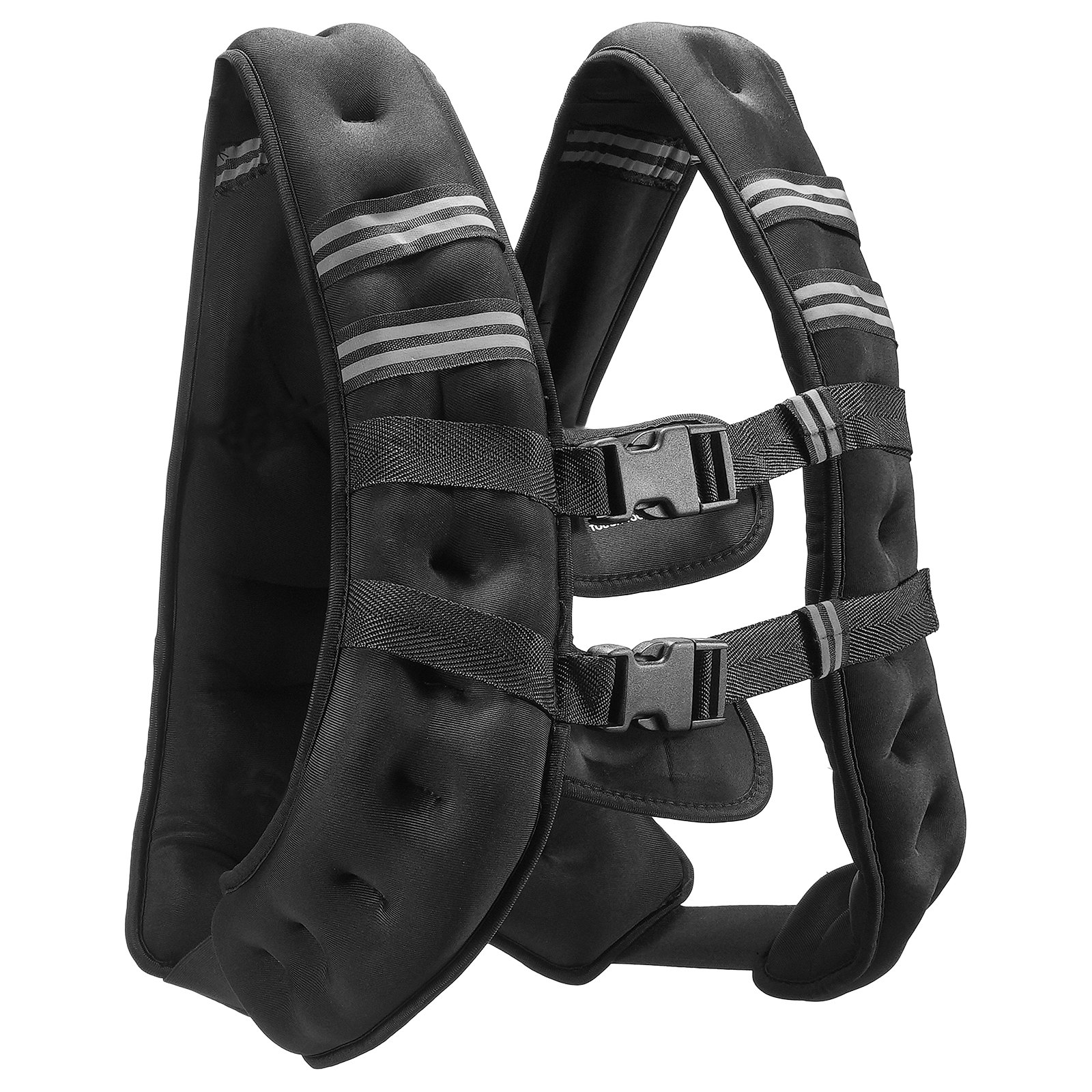 VEVOR Weight Vest 9.22 kg with reflective stripe, adjustable buckle, bodyweight vest for men and women, training device for strength training, running, jogging, fitness, and weight loss