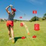 VEVOR Gioco da Golf da Giardino, Campo da Golf a 9 Buche, Giochi di Pratica del Gioco del Golf con Secchio per Famiglie, Adulti e Bambini, Gioco di Golf Portatile per Esterni per Cortile, Campeggio