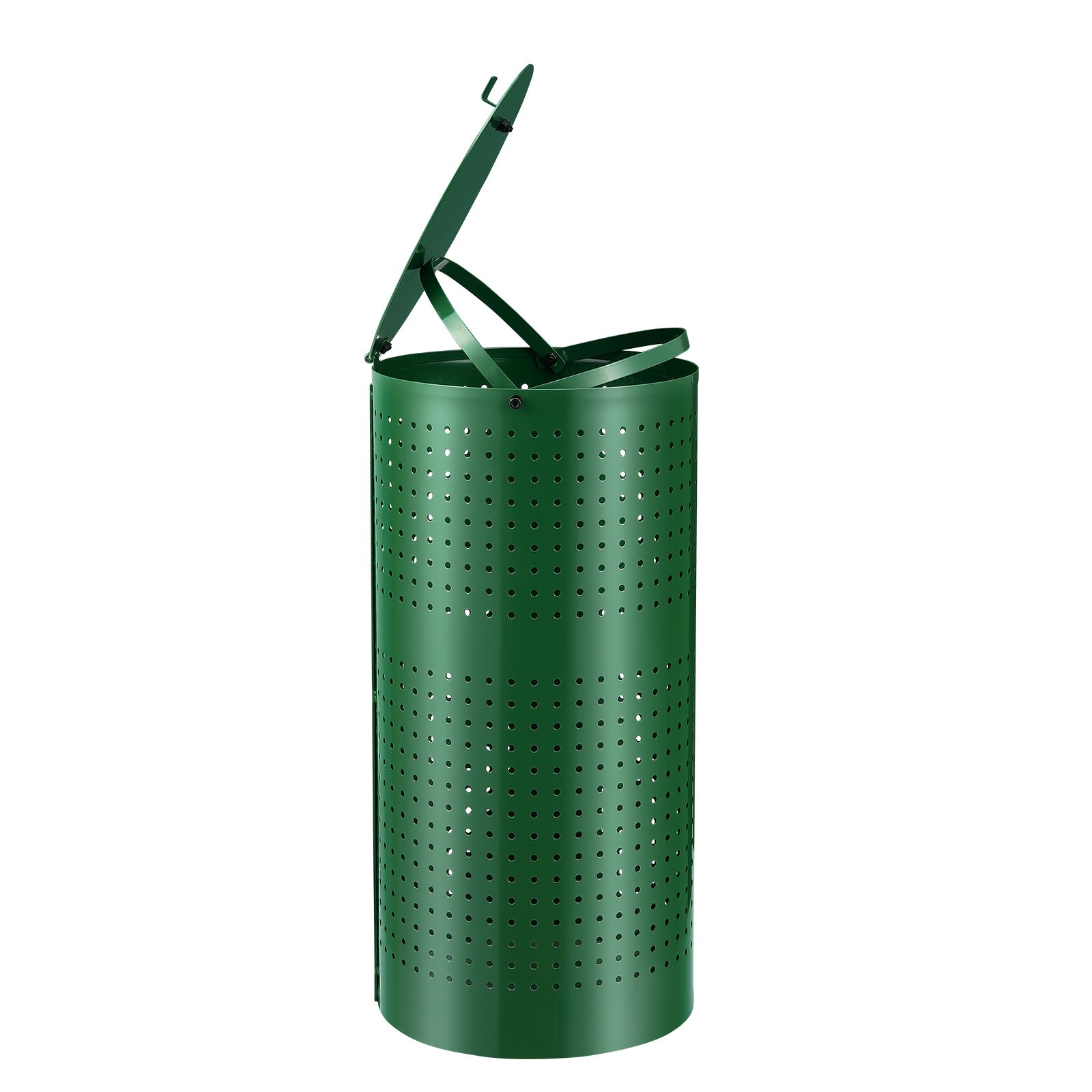 VEVOR Bidone per Escrementi di Cane 43 L Cestino per Escrementi di Cane con Coperchio, Stazione per Escrementi di Animali Domestici Resistente alle Intemperie, con 50 Sacchetti, Clip per Sacchetti