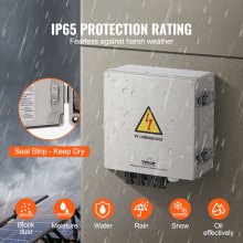 VEVOR Scatola di giunzione combinatrice fotovoltaica 4 stringhe 10A in ABS