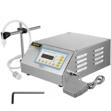 VEVOR Macchina di Riempimento Liquido, Riempimento 5-3500 ml CA 180V-260V 30 W Macchina di Riempimento per Liquidi a Bassa Viscosità e Privi di Particelle Come Acqua, Olio d'Oliva, Carburante, Bevande