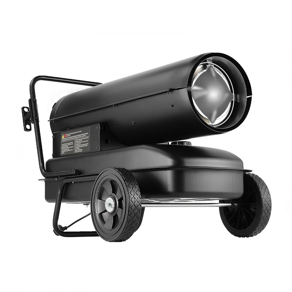 VEVOR Riscaldatore ad Aria Calda Diesel a Cherosene 100000 BTU, Torpedo Riscaldatore d'Ambiente Portatile con Controllo Termostato Serbatoio 38 L per Interni Esterni, per Officine Industriali, Nero