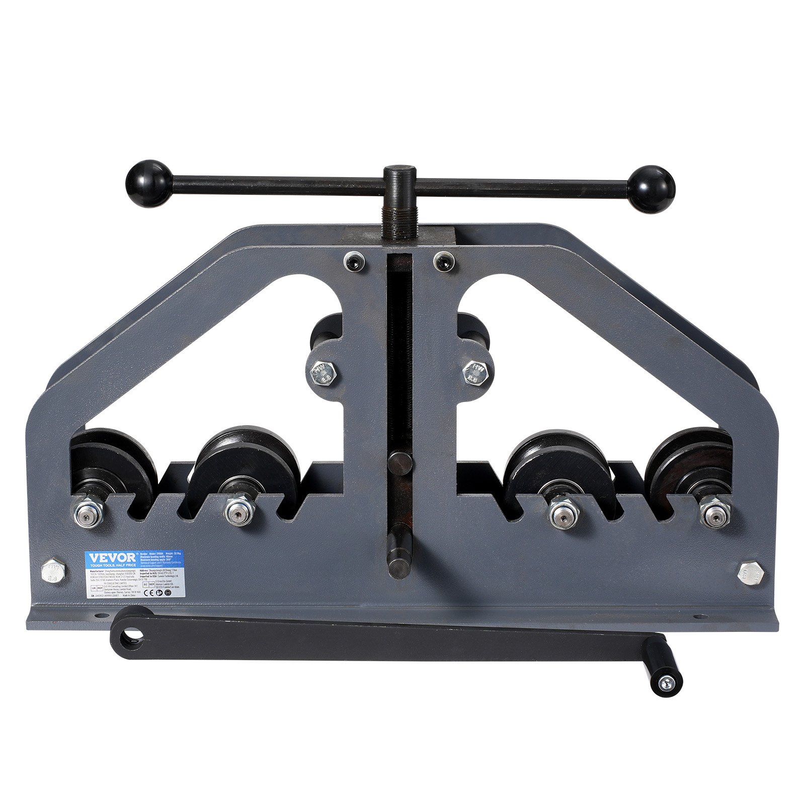 VEVOR Piegatubi a Rulli per Tubi 38,1 mm Piegatubi Manuale con 6 Matrici, Utensile per Piegare Tubi in Rame e Alluminio 360° per Tubi Quadrati, Rotondi, per Riparazioni Auto di Aria Condizionata HVAC