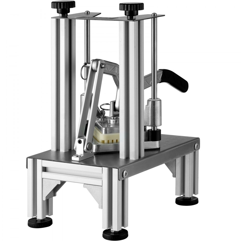 VEVOR Tritatutto Manuale Taglierina Manuale Patatine Verdure Frutta Lame in Acciaio Inox da 6,4/9,5 mm, Tritatutto Uso Commerciale Taglierina per Bastoncini Alimenti Frutta Verdure Manico Ergonomico