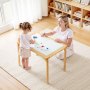 VEVOR Tavolo Sensoriale per Bambini Piccoli, Scrivania da Gioco Pieghevole in Legno con Piano a Doppio Lato, Contenitori Portaoggetti e Piedini Antiscivolo, per Attività con Sabbia e Acqua Crescita