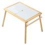 VEVOR Tavolo Sensoriale per Bambini, Banco Multifunzioni in Legno con 2 Sgabelli, Piano a Doppio Lato, Contenitori Portaoggetti e Piedini Antiscivolo, per Giochi con Sabbia e Acqua Disegno Studio