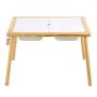 VEVOR Tavolo Sensoriale per Bambini, Banco Multifunzioni in Legno con 2 Sgabelli, Piano a Doppio Lato, Contenitori Portaoggetti e Piedini Antiscivolo, per Giochi con Sabbia e Acqua Disegno Studio