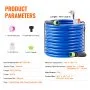 VEVOR 75ft Heated Water Hose for RVs, Heated Drinking Water Hose with Frost Protection down to -45°F, Automatically Self-Regulating, 5/8" ID with Quick-Connect Kit, Lead and BPA Free