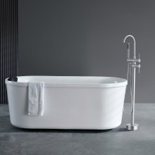 VEVOR Rubinetto per vasca da bagno indipendente, montaggio a pavimento, rubinetti miscelatori per doccia, due modalità d'acqua, beccuccio girevole a 360°, per bagno doccia risciacquo toilette