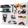 VEVOR Organizzatore da Parete con Pannello Forato 48" x 32" 495LBS Organizzatore con Pannello Forato per Garage 37 PZ