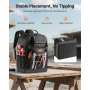 VEVOR Zaino Portautensili, 56 Tasche, Borse Portautensili Resistenti con Base Sagomata, Zaino per Elettricisti, per Cantieri Edili, Elettricisti, Tecnici Industriali, Riparatori e Tecnici HVAC