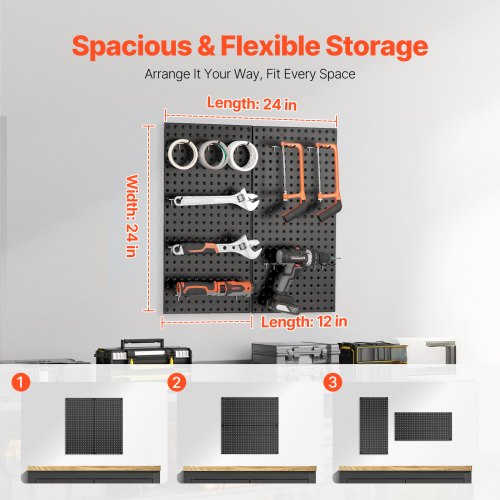 Kit Organizer Da Parete Combinato, 4 Pannelli Forati E 17 Accessori Modulari Da S1 358249553074 Kit Organizer Da Parete Combinato, 4 Pannelli Forati E 17 Accessori Modulari Da S1 358249553074