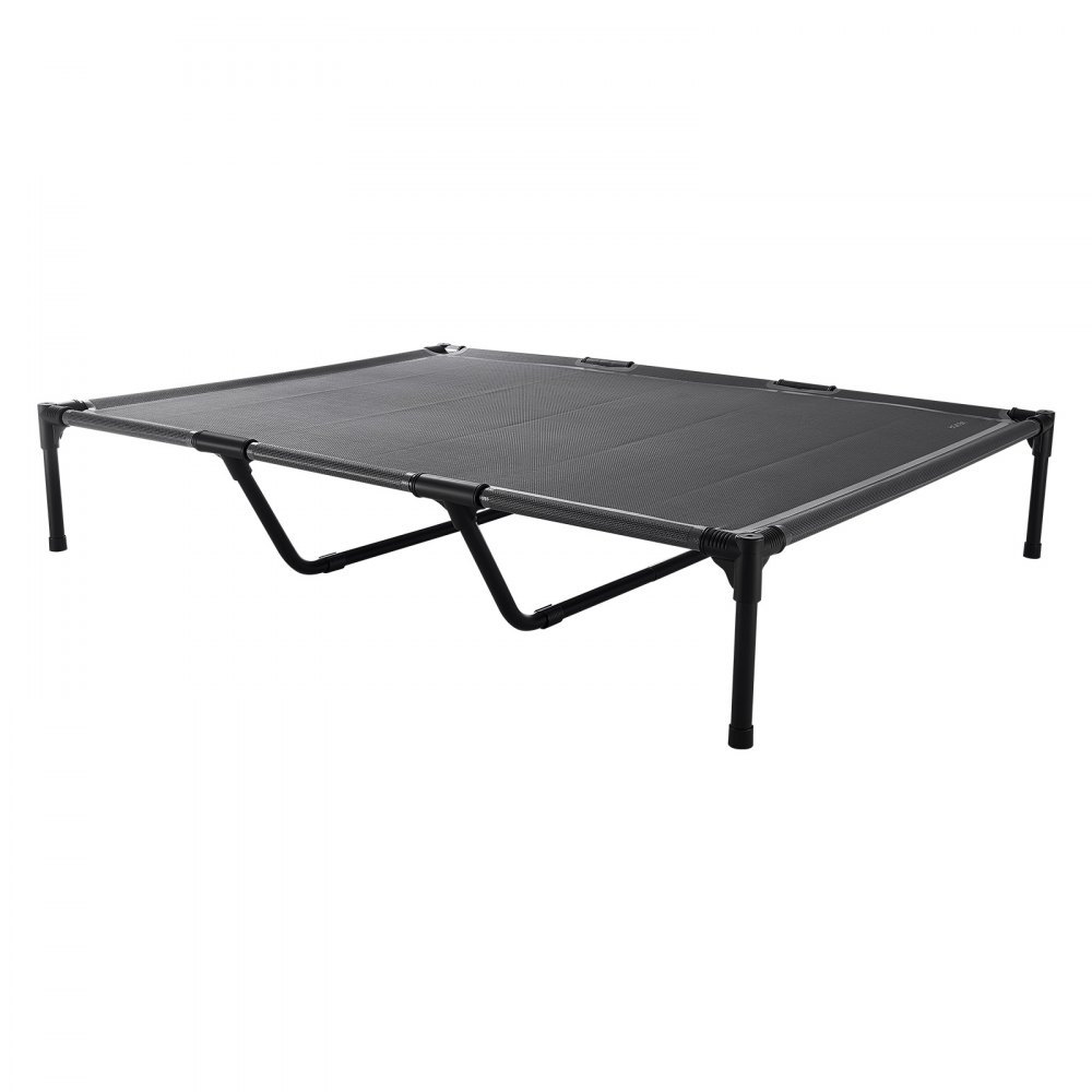 VEVOR Letto Rialzato per Cani per Cani di Grossa Taglia, Fino a 60 kg Lettino Portatile Rialzato Per Animali Domestici con Rete Traspirante Teslin, per Interni ed Esterni, Taglia XL, Grigio