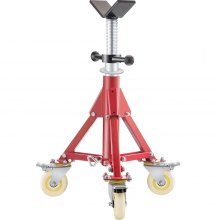 VEVOR Cavalletto per Tubi?400kg Supporto Basamento del Treppiedi, Altezza 50,5-93,5 cm Supporto Professionale Treppiede, Cavalletto per Tubi con Supporto a V per Tubi 0,32-30,48 cm, Cavalletto Bici