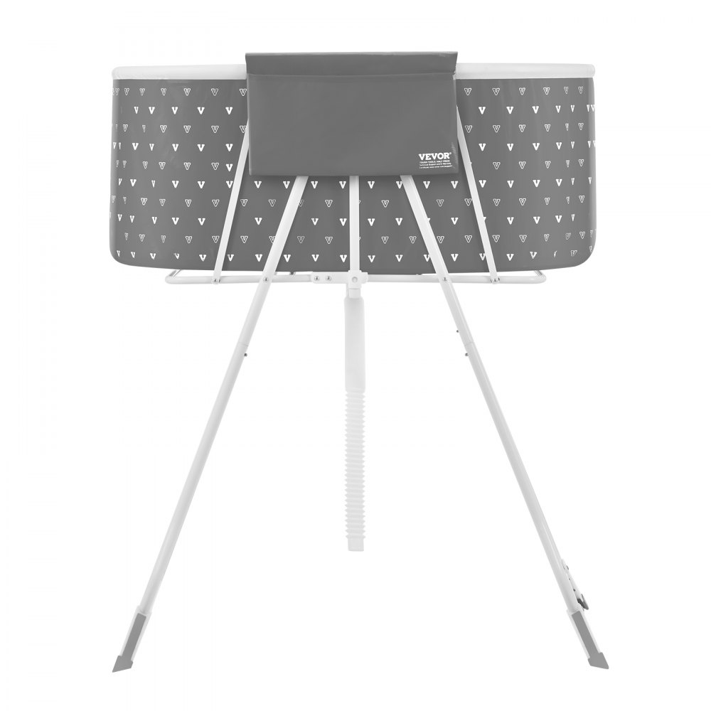 VEVOR Stazione Doccia per Animali Domestici Rialzata e Pieghevole Salvaspazio, Drenaggio Efficiente, Vasca da Bagno per Lavare Toelettare Cani e Gatti di Piccola, Taglia M, per Interno Esterno, Grigio